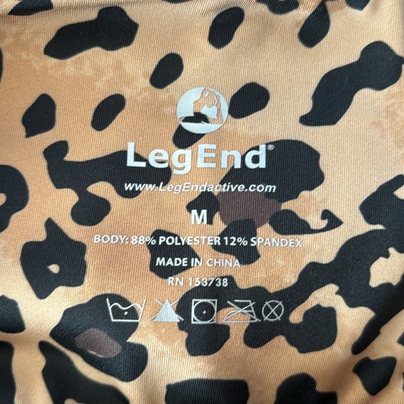 Leg End Active Leopard Print Leggings Size Medium Women’s - Picture 7 of 12